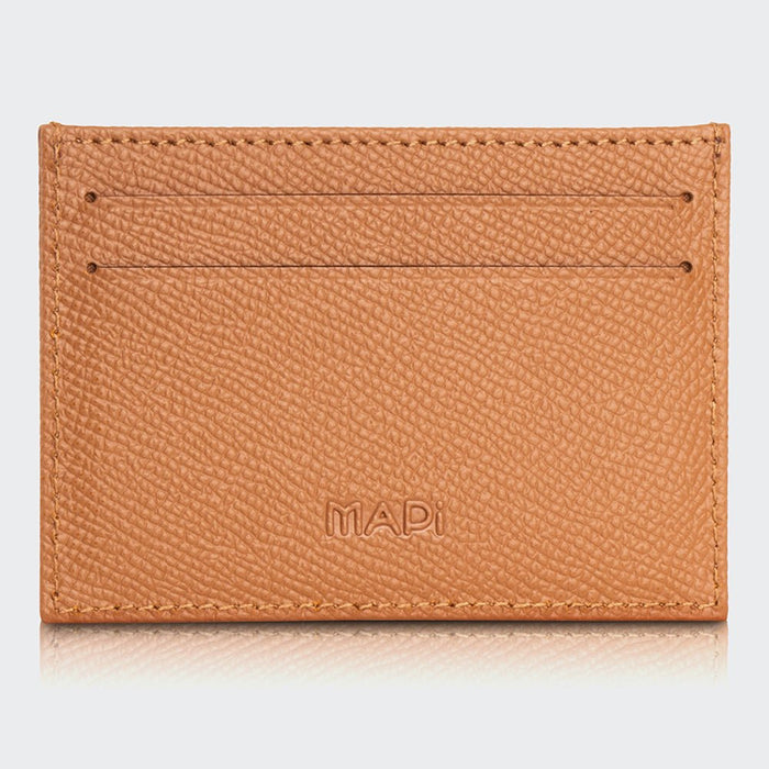 Milano Men’s Slim Leather Card Holder – Mapi Edition, Camel - BlackBrook Case