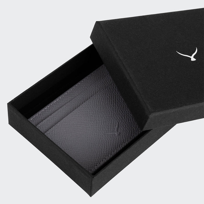 Milano Men’s Slim Leather Card Holder – Mapi Edition, Gray - BlackBrook Case