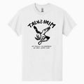 Mini Skirt - White 'No Idea' T-Shirt