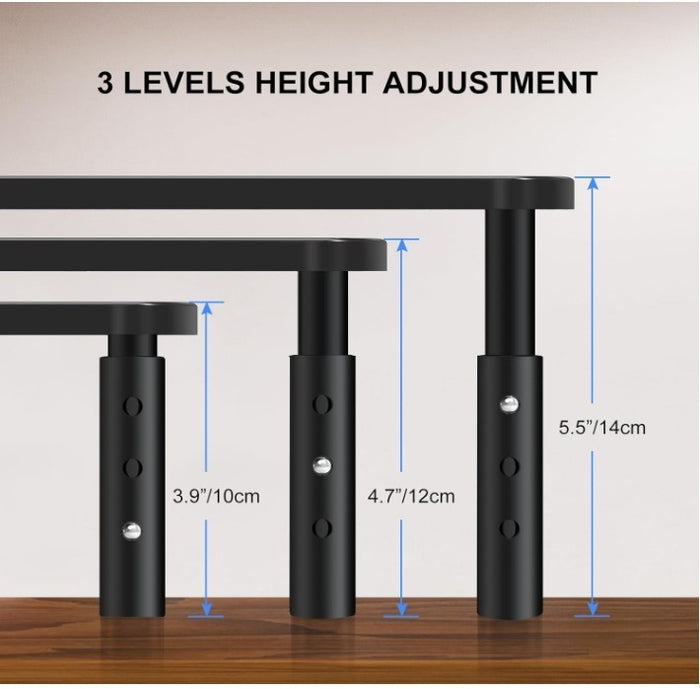 Monitor Stand Riser Adjustable Steel Desktop Stand Metal Screen Shelf Laptop-178