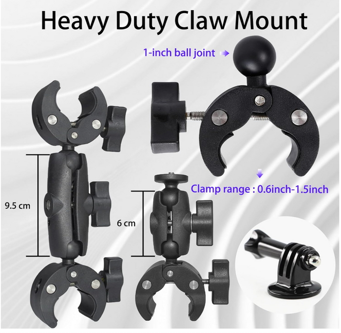 Motorcycle Handlebar Mount 47" Invisible Selfie Stick R-77 Insta360 X3 X2 RS-91