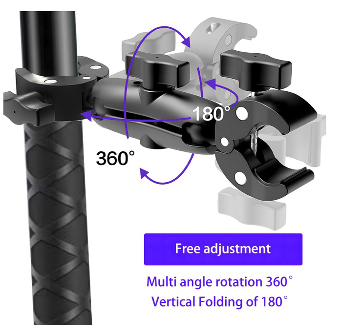 Motorcycle Handlebar Mount 47" Invisible Selfie Stick R-77 Insta360 X3 X2 RS-91