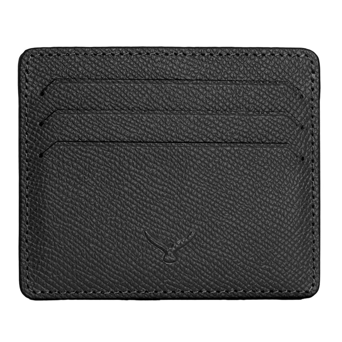 Napoli Men’s Leather Card Holder with Rounded Slots – Mapi Edition, Black - BlackBrook Case