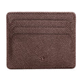 Napoli Men’s Leather Card Holder with Rounded Slots – Mapi Edition, Brown - BlackBrook Case