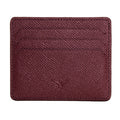 Napoli Men’s Leather Card Holder with Rounded Slots – Mapi Edition, Burgundy - BlackBrook Case