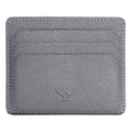 Napoli Men’s Leather Card Holder with Rounded Slots – Mapi Edition, Gray - BlackBrook Case