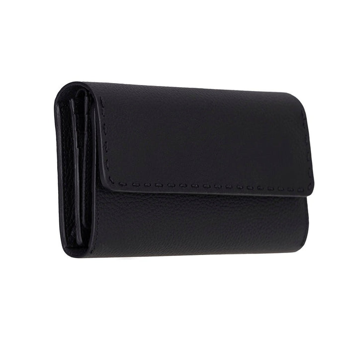 Noble Leather Women's Wallet, Pebble Black - BlackBrook Case