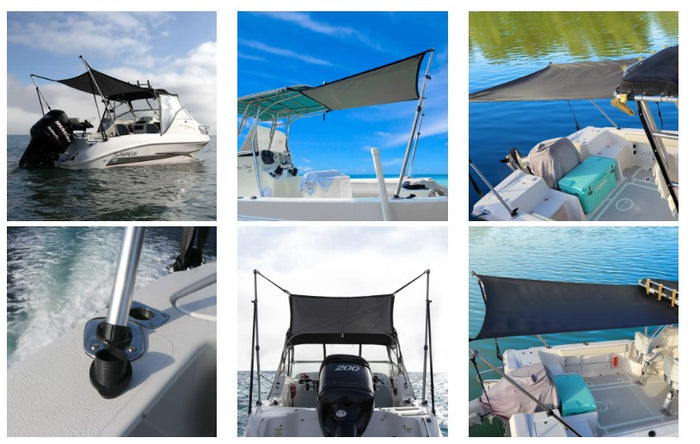 OCEANSOUTH Cabin Cruiser Stern Shade Extension Kit - Bosuns Boat