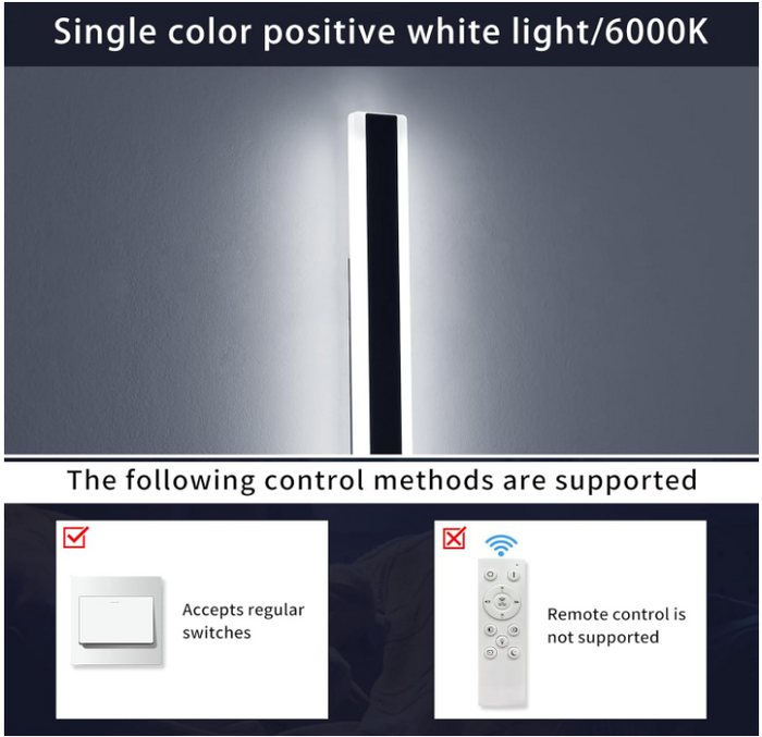 Outdoor LED Wall Light 80cm 28W 6000K IP65 Waterproof Black Linear Light-15