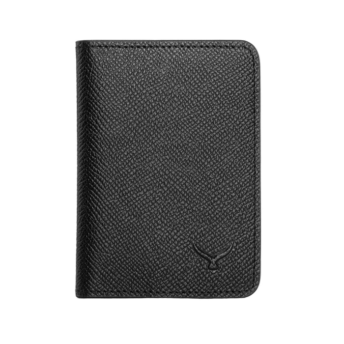 Palermo Men’s Booktype Leather Card Holder – Mapi Edition, Black - BlackBrook Case
