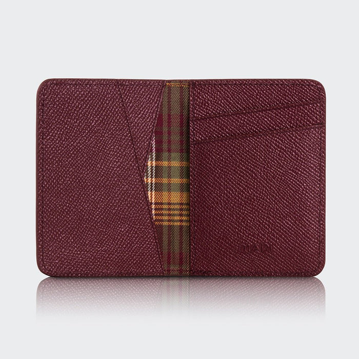Palermo Men’s Booktype Leather Card Holder – Mapi Edition, Burgundy - Mapi