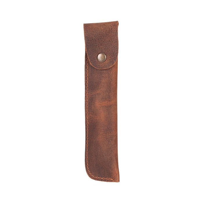 Penna Leather Pen Pouch, Saddle Brown - BlackBrook Case