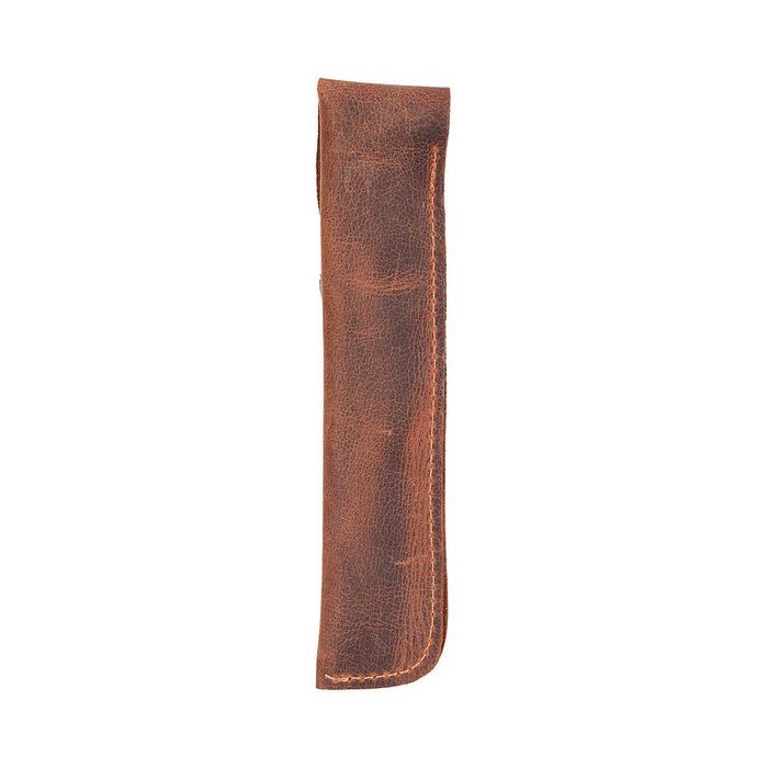Penna Leather Pen Pouch, Saddle Brown - BlackBrook Case