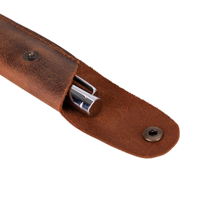 Penna Leather Pen Pouch, Saddle Brown - BlackBrook Case