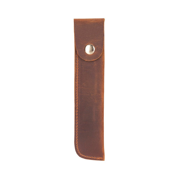 Penna Leather Pen Pouch, Saddle Brown - BlackBrook Case