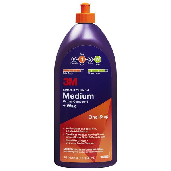 Perfect-It Gelcoat Medium Cutting Compound + Wax (One-Step) - Bosuns Boat