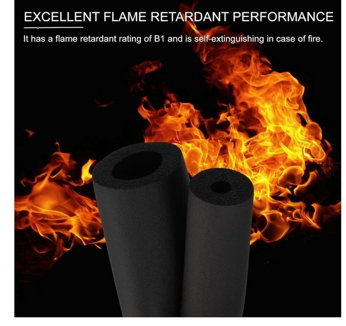 Pipe Insulation Foam Tube 25mm x 2m Pipe Wrap Handle Grip Black Insulation-331