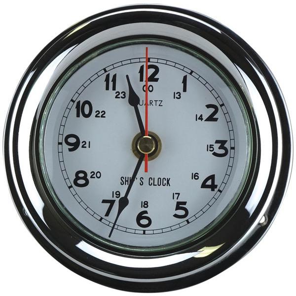Polished or Chromed Brass Clock
