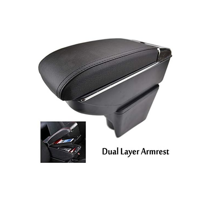 Polo Mk5 Armrest 2010-2017 Vento Centre Console Storage Box Premium Leather-155