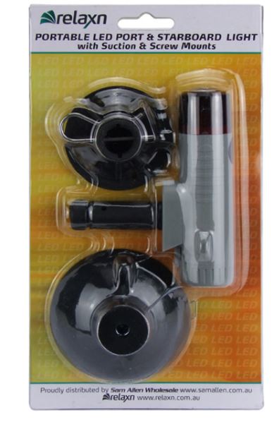 PORTABLE EMERGENCY LED NAVIGATION LIGHT LED (Portable bi-colour with suction cup & screw-on mounts)