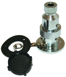 Power Plug 3 Pin, Chrome Plated Brass, 12/24v RWB0195