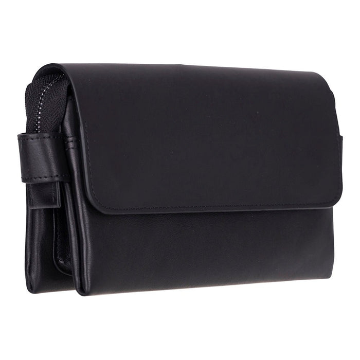 Prestige Leather Clutch Bag, Rustic Black - BlackBrook Case