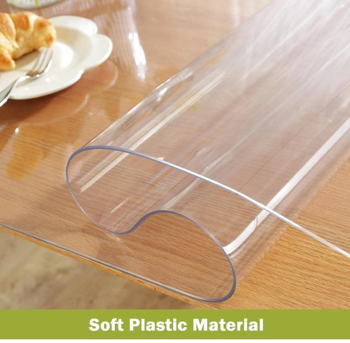 PVC Table Protector 90x200cm Thick Clear Waterproof Table Cover Transparent-315