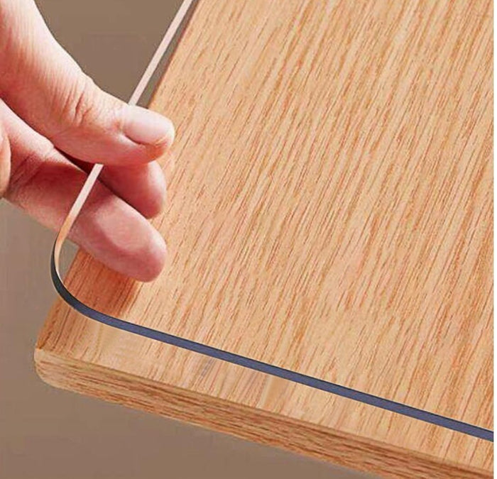 PVC Table Protector 90x200cm Thick Clear Waterproof Table Cover Transparent-315