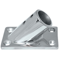 Rail Fittings - 45 Degree Rectangle Base - Cast 316 Grade Stainless Steel - 22mm - Bosuns Boat