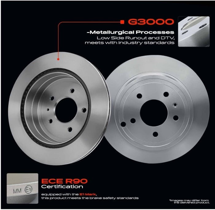 Rear Brake Kit Discs Pads Set Compatible Vauxhal Antara Chevrolet Captiva -260