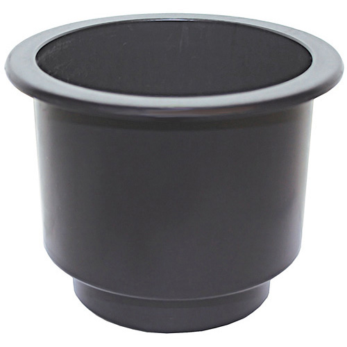 Recessed Drink Holder - Black - Large Dual Size - Plastic - Bosuns Boat