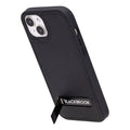 Reed Leather iPhone 15 Plus Case with Kickstand and MagSafe, Pebble Black - BlackBrook Case