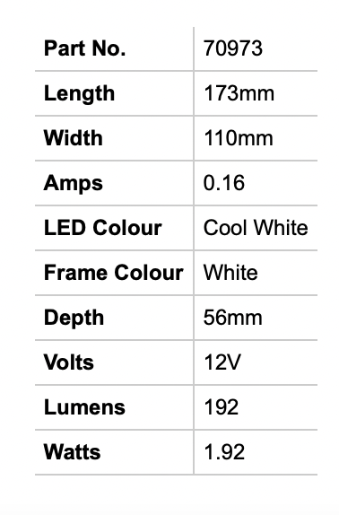 RELAXN LED - PORCH LIGHT - WATERPROOF - 12V 1.92W