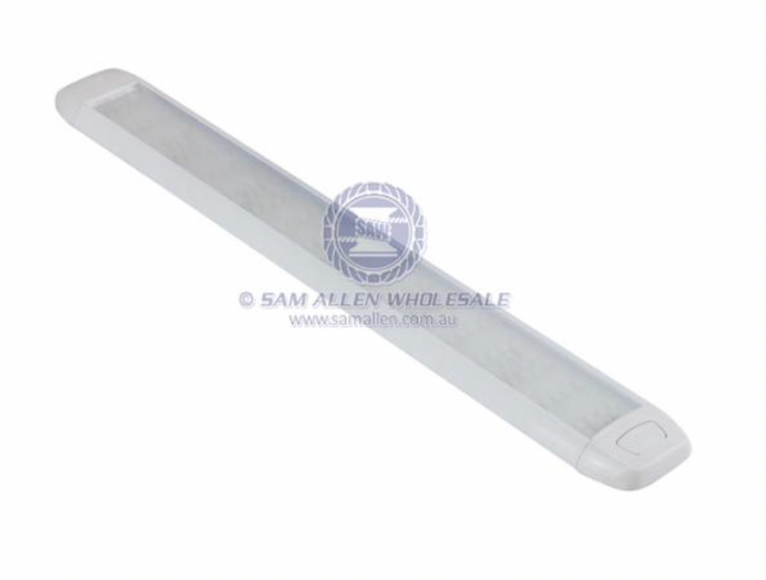 Relaxn Slimline Ultrabright 72SMD Ceiling Light White Housing 12V 368mm Long