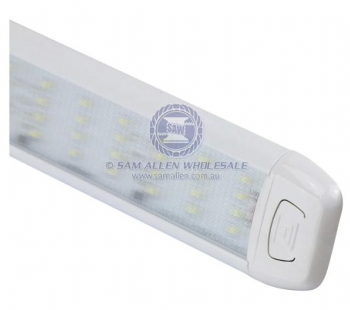 Relaxn Slimline Ultrabright 72SMD Ceiling Light White Housing 12V 368mm Long