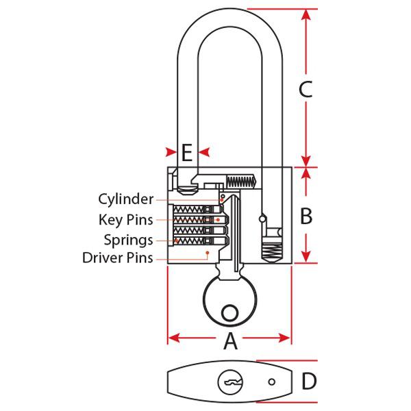 Relaxn Stainless Steel Long Shackle Padlock