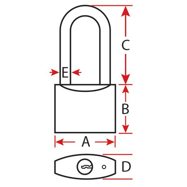 Relaxn Stainless Steel Long Shackle Padlock