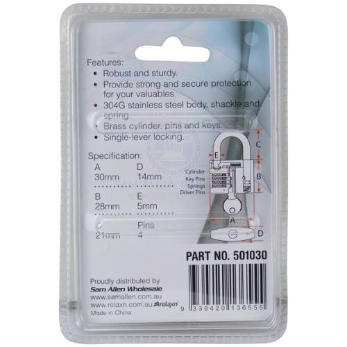 Relaxn Stainless Steel Padlock