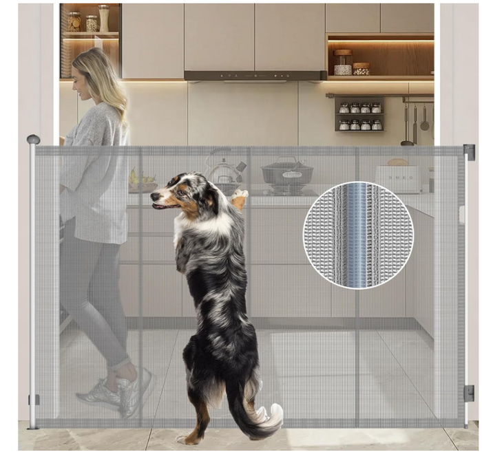 Retractable Baby Gate 125cm Tall Extendable 200cm Dog Stair Safety-43