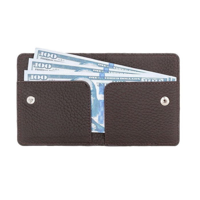Robin Leather Wallet, Rustic Black - BlackBrook Case