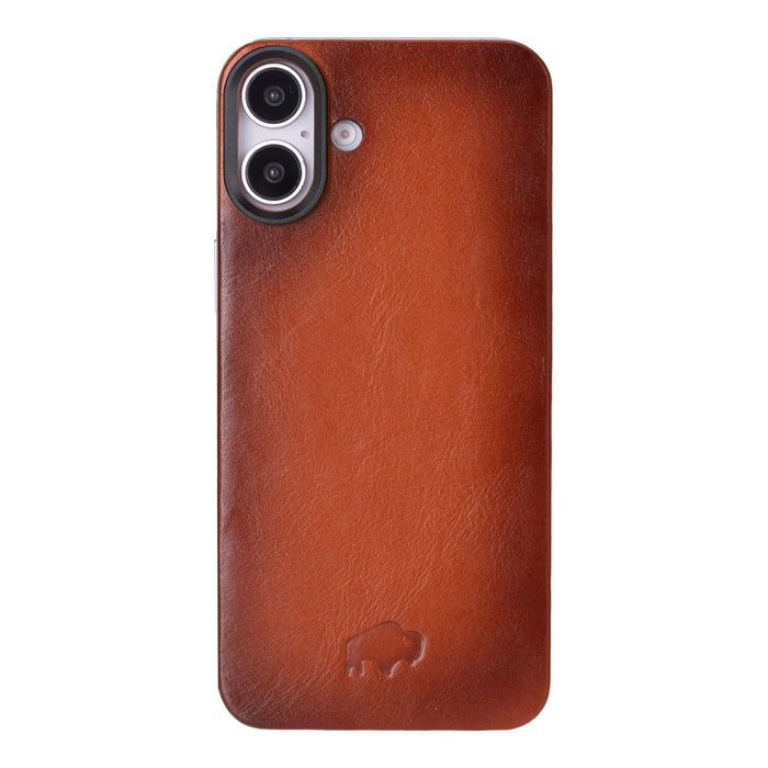 Rohan MagSafe Leather Back Case - iPhone 16 Plus, Burnished Tan - BlackBrook Case