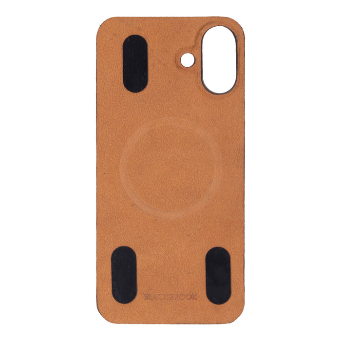 Rohan MagSafe Leather Back Case - iPhone 16 Plus, Golden Brown - BlackBrook Case