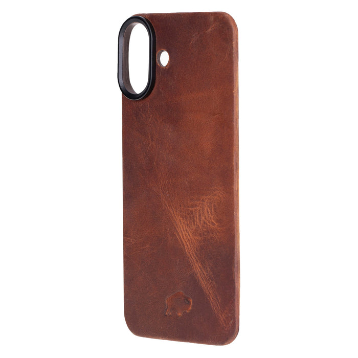 Rohan MagSafe Leather Back Case - iPhone 16 Plus, Golden Brown - BlackBrook Case