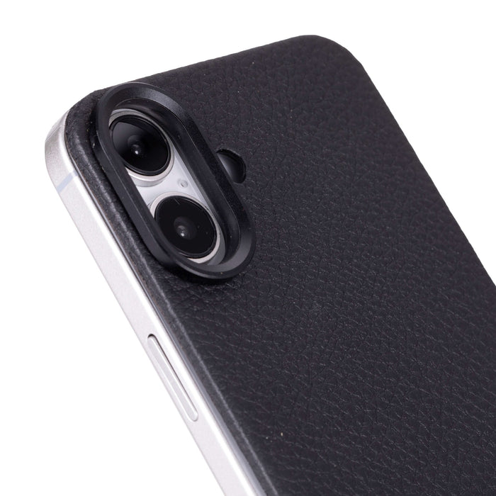 Rohan MagSafe Leather Back Case - iPhone 16 Plus, Pebble Black - BlackBrook Case
