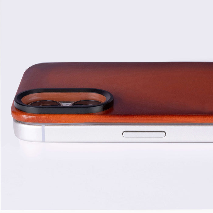 Rohan MagSafe Leather Back Case - iPhone 16 Plus, Burnished Tan - BlackBrook Case