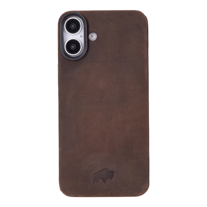 Rohan MagSafe Leather Back Case - iPhone 16 Plus, Distressed Coffee - BlackBrook Case