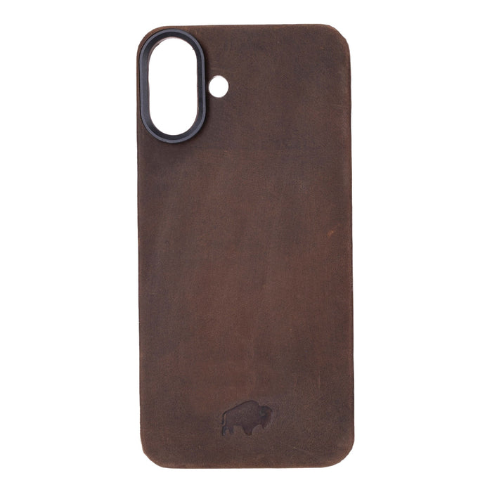 Rohan MagSafe Leather Back Case - iPhone 16 Plus, Distressed Coffee - BlackBrook Case