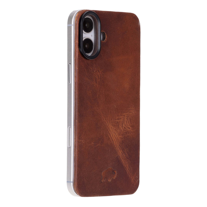 Rohan MagSafe Leather Back Case - iPhone 16 Plus, Golden Brown - BlackBrook Case