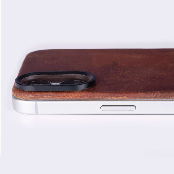 Rohan MagSafe Leather Back Case - iPhone 16 Plus, Golden Brown - BlackBrook Case