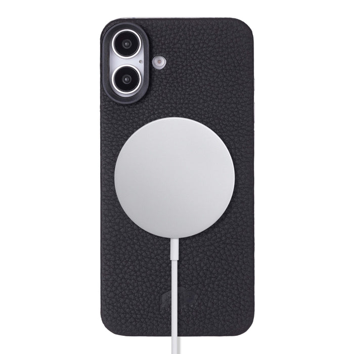 Rohan MagSafe Leather Back Case - iPhone 16 Plus, Pebble Black - BlackBrook Case